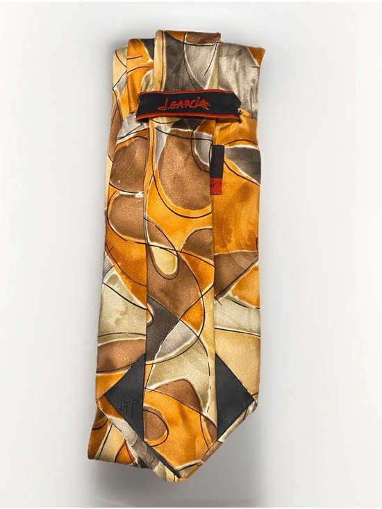 J. Garcia Other - J. Garcia 100% Silk Brown Orange Abstract Men's Tie Courtyard Collection